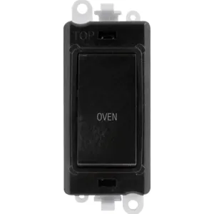 20AX Double Pole Switch Module - Black - Oven