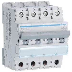 MCB 4P 10kA/15kA C-10A 4M