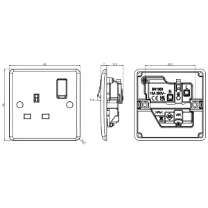 13A 1G DP Switched Socket [Part M compliant]