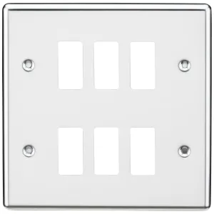 6G Grid Faceplate - Rounded Edge Polished Chrome