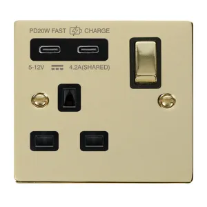 DECO 'INGOT' 13A 1 GANG SWITCHED SAFETY SHUTTER SO