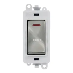 20AX Double Pole Switch With LED Module - Polar Wh