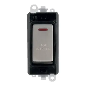 20AX Double Pole Switch With LED Module - Black -