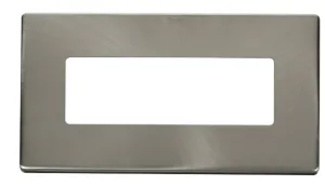 2 Gang (6 In-Line) Aperture Cover Plate - Brushed