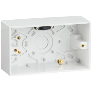 Double 47mm  Pattress Box with Earth Terminal