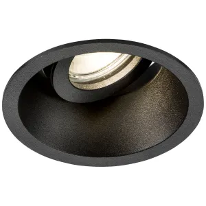 Dipa Single Tilt Round Anti-Glare Downlight Black