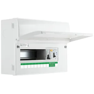 Metal Consumer Unit 8 Way Unpopulated with 1 X 100