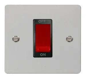 Define - 50A 1 Gang Double Pole Switch - Red Rocke