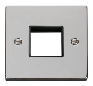 1 Gang Plate Twin Aperture - Black