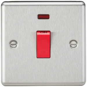45A DP Switch with Neon (1G size)  - Brushed Chrom
