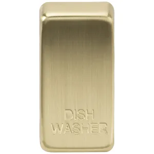 Switch cover "marked DISHWASHER" - brushed brass