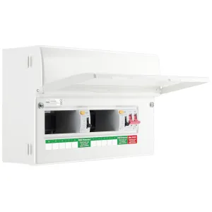 Metal Consumer Unit 10 Way Unpopulated with 2 x 10