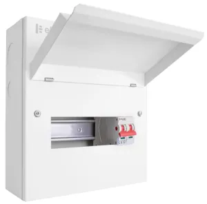 8 Way Elucian Metal Consumer Unit With 100A Mains