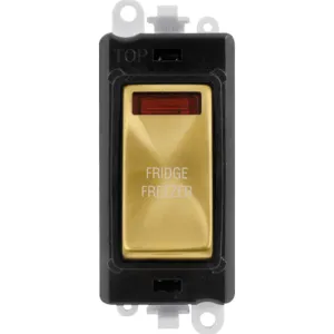 20AX Double Pole Switch With Neon Module - Black -