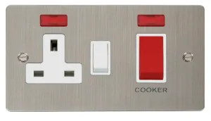 Define - 50A Cooker Control Unit With Neons - Red/