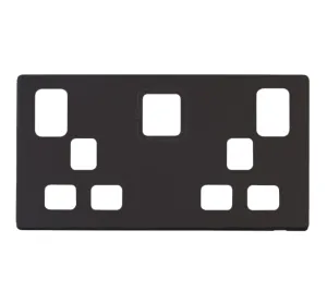 2G 13A SW SKT 4.2A A&C USB COVERPLATE BK