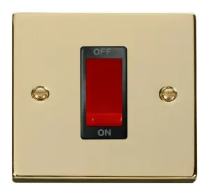 Deco - 50A 1 Gang Double Pole Switch - Red Rocker