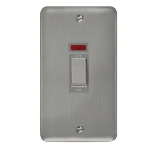 Deco Plus - 50A 2 Gang Double Pole Switch With Neo