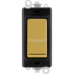 20AX Double Pole Switch Module - Black - Polished