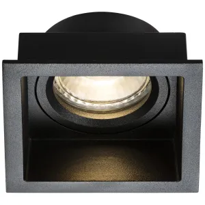 Dipa Single Fixed Square Anti-Glare Downlight Blac