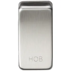 Switch cover "marked HOB" - brushed chrome