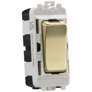 20AX DP grid module with LED indicator - brushed b