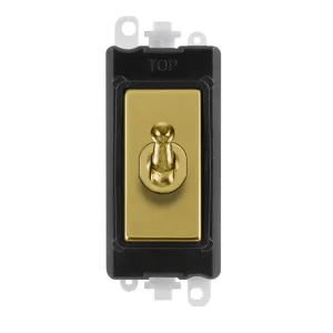 20AX Double Pole Toggle Switch Module - Black - Po
