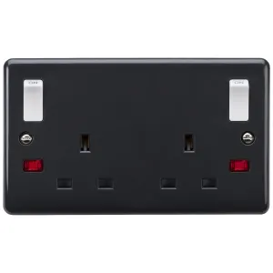 13A 2G DP Switched Socket with Twin Earths and Out