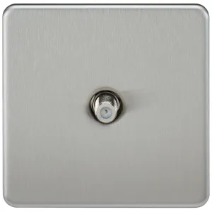 SAT TV Outlet (Non-Isolated) - Brushed Chrome
