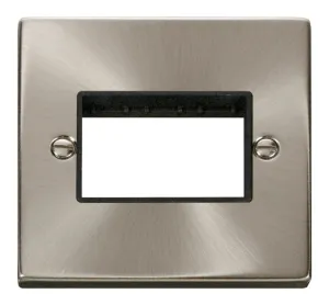 1 Gang Plate Triple Aperture - Black