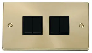 4 Gang 2 Way 10AX Switch - Black