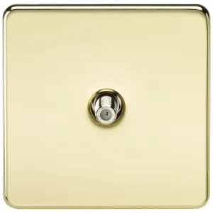 SAT TV Outlet (Non-Isolated) - Polished Brass