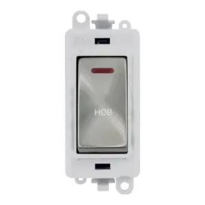 20AX Double Pole Switch With LED Module - Polar Wh
