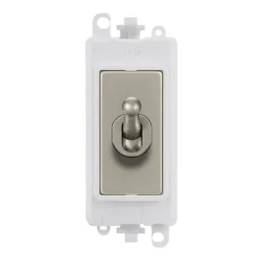 20AX Double Pole Toggle Switch Module - Polar Whit