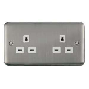 13A 2 GANG 3 PIN SAFETY SHUTTER UNSWITCHED SOCKET