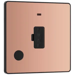 EVOLVE POLISHED COPPER (BLACK) UNSWITCHED 13A FUSE