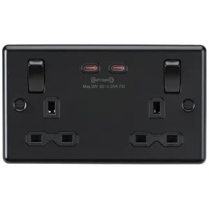 13A 2G DP Switched Socket with Dual USB-C [65W DUA