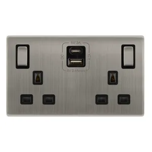 13A INGOT 2 GANG SWITCHED SAFETY SHUTTER SOCKET WI