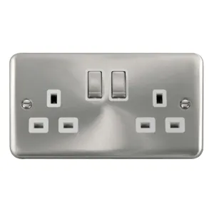 13A Ingot 2 Gang DP Switched Socket