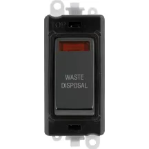20AX Double Pole Switch With Neon Module - Black -
