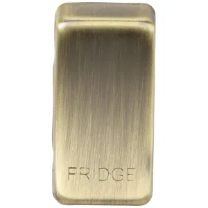 Switch cover "marked FRIDGE" - antique brass