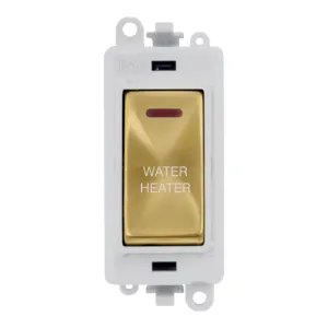 20AX Double Pole Switch With LED Module - Polar Wh