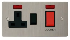 Define - 50A Cooker Control Unit With Neons - Red/