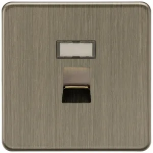 UTP CAT6a RJ45 Network Outlet - Antique Brass