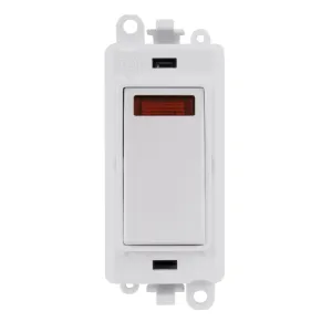 20AX Double Pole Switch With Neon Module - Polar W