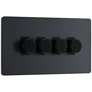 EVOLVE MATT GREY 200W QUAD DIMMER SWITCH 2-WAY PUS