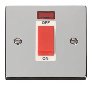 Deco - 50A 1 Gang Double Pole Switch With Neon - R