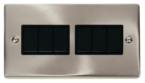 6 Gang 2 Way 10AX Switch - Black