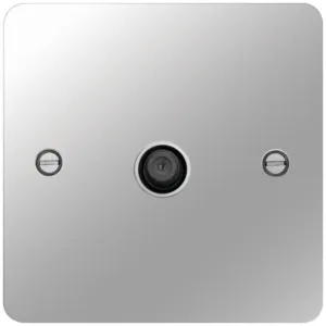 F TYPE SATELLITE OUTLET POLISHEDSTEEL WH