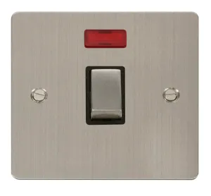 Ingot 20A 1 Gang DP Switch  + Neon  - Black
